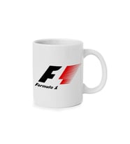 Beyaz Formula 1 Baskılı Kupa