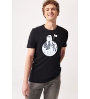 Tasarım Flag Astronot Baskılı Tshirt (STD)
