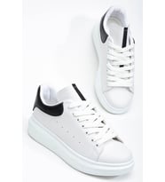 Fersatie Beyaz - Siyah Kadın Sneaker Günlük Ayakkabı (Karışık)