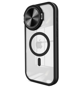 Newface Apple iPhone 15 Pro Max Kılıf Teleskop Lens Magsafe Silikon Kapak - Siyah