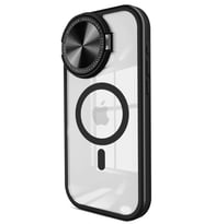 Newface Apple iPhone 15 Pro Max Kılıf Teleskop Lens Magsafe Silikon Kapak - Siyah