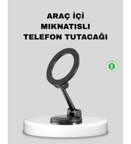 Katlanır Manyetik Araç İçi Telefon Tutucu – 360° Dönebilen, MagSafe Uyumlu, Güçlü Mıknatıslı Tasarım