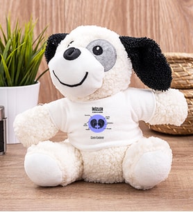 Kişiye Özel İkizler Burcuna Hediye Peluş Köpek (Beyaz)