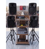 Lastvoice School Paket-4 Okul Tören Ses Sistemi Full Set (Hoparlör Anfi Mikrofon Stand)