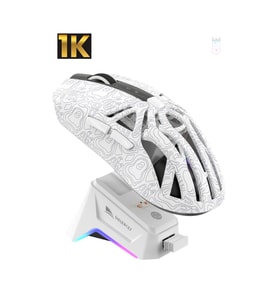 SMAILWOLF M8 EKRANLI SUPERLIGHT 24000 DPI PAW3311 Şarj İstasyonuna Sahip Kablosuz Oyuncu Faresi