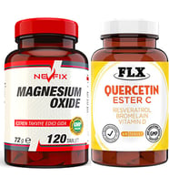 FLX Nevfix Magnesium Oxide 120 Tablet   Flx Kuersetin Ester C 60 Tablet (Renksiz)