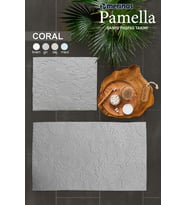 Merinos Pamella 2 Li Banyo Paspas Takımı Coral Gri