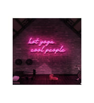 Hot Yoga Cool People Yazılı Neon Tabela
