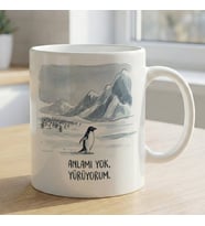 BK Gift Nihilist Penguen Beyaz Kupa Bardak -1, Ofis ve Hediye Kupası, Arkadaşa Hediye