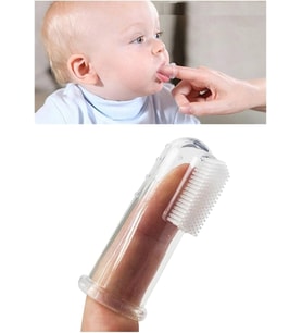 0-3 Yaş Yumuşak Silikon Bebek Damak Diş Kaşıyıcı Parmak Diş Fırçası Bebek Diş Fırçası Finger Brush