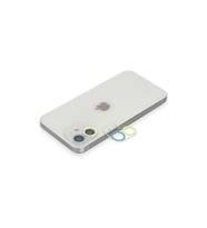 Apple İphone 12 Mini Renkli Kamera Lens Koruma Cam - Sarı-mavi