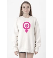 Vintage Purple Venus Symbol Hand Beyaz Kadın 2ip Sweatshirt