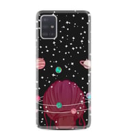 Samsung a71 A72 A73 A7 A9 2018 C7 C9 Kılıf Desenli Silikon Space Woman 1311