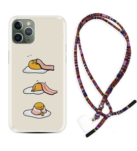 Apple iPhone 11 12 13 14 Pro Max Kılıf Boyun Asklı Rasta Silikon Sweety Egg 1322