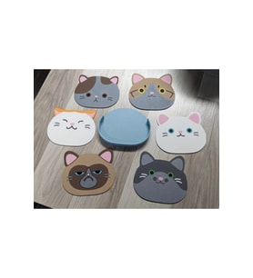 Kedi Tasarımlı Bardak Altlıkları 1 ADET