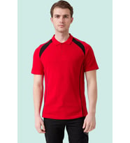 Polo Yaka Tişört GriKırmızı Detaylar İş Güvenliği Vancelya shirt Nefes Alabilir Şık Rahat Günlük (Kırmızı-Siyah)