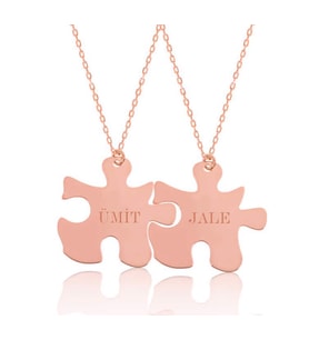 PUZZLE İSİMLİ 925 AYAR GÜMÜŞ KOLYE