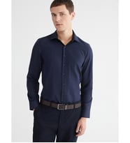 LCW BUSINESS Lacivert Slim Fit Uzun Kollu Poplin Erkek Gömlek