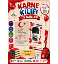 Ata Okul Öncesi ve İlkokullar İçin Karne Kılıfı (Gelişim Dosyasına Uygun) Ürün Kodu:198 (40 Adet)