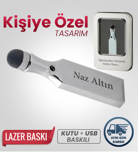Kişiye Özel 32 GB Usb Bellek Hediyelik Usb Flash Bellek Şık + Metal Kutulu