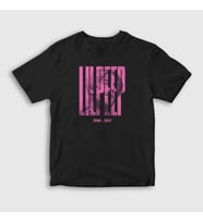 Presmono Unisex Çocuk Siyah Rose Lil Peep T-Shirt 37805tt