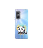 Huawei Nova 9 Se ile Uyumlu Splash Panda Tasarımlı Şeffaf Silikon Kılıf