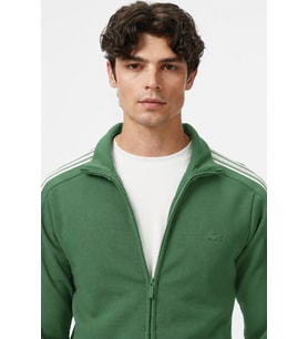 Lacoste Men's Slim Fit Zip Up Monogram Sweatshirt Erkek Tam Fermuarlı Logolu Sweatshirt Yeşil