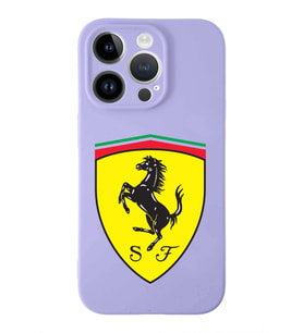 Apple iPhone 14 Pro Max  Lansman Kılıf Ferrari  Tasarımlı Altı Kapalı İçi Kadife Kaplı  Kapak (Şeffaf)