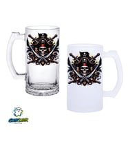 Korsan Kulplu Bira Bardağı Buzlu veya Şeffaf Seçenekli 0314