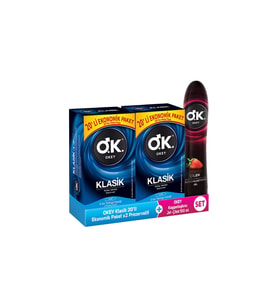 Klasik 40'lı Prezervatif & Çilek Kayganlaştırıcı Jel 100 Ml