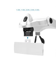 5 Lens 1.0X-3.5X 2Led Işıklı İle Ayarlanabilir Gözlük Büyüteç 9892B2