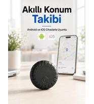 Akıllı GPS Takip Cihazı Android ve iOS Uyumlu 2 Yıl Pil Ömürlü Mini Konum Bulucu