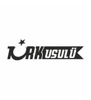 Türk Usulü Araba Sticker siyah 16x5 CM (Siyah)