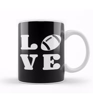 American Football Love Kupa Bardak Porselen