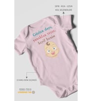 Gözler Dayı Yanaklar Teyze,Keyif Benim Baskılı Bebek Zıbını – Çıtçıtlı Body  %100 Pamuk Kısa Kol (Bebek Pembesi)