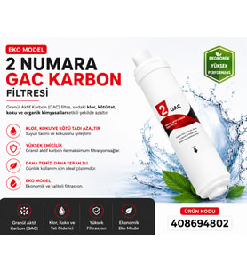 2 Numara Gac Karbon Eko Model Su Arıtma Filtresi 408694802