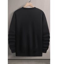 Unisex Nasa Bisiklet Yaka Sweatshirt (Siyah)