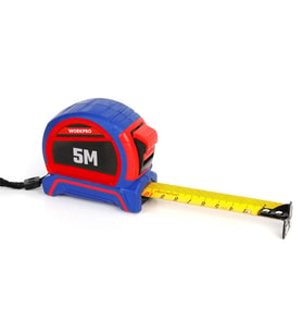 WORKPRO WP261041 5Mx25mm Naylon Kaplama Sarı Çift Taraflı Manyetik Çelik Şerit Metre