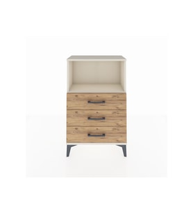 Arges Komodin Tek Raflı 3 Çekmeceli 60x30x96 Aytaşı-Çam