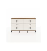Arges Konsol 4 Raflı 2 Çekmeceli 8 Kapaklı 176x30x99 Çam-Aytaşı
