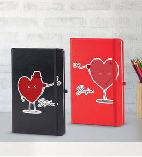 BK Gift Kişiye Özel Sevgili Temalı 2’li Defter Seti, Sevgiliye Hediye, Sevgililer Günü Hediyesi, Doğum Günü Hediyesi