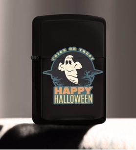 BK Gift Happy Halloween Tasarımlı Renkli Baskılı Siyah Benzinli Metal Çakmak-7