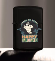 BK Gift Happy Halloween Tasarımlı Renkli Baskılı Siyah Benzinli Metal Çakmak-7