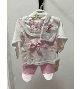 Babyim KIZ ÇOCUK 4'LÜ ZIBIN TAKIM (Pembe)