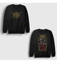 Presmono Unisex Siyah La France Des Maudits Seth Sırt Baskılı Sweatshirt 543621tt