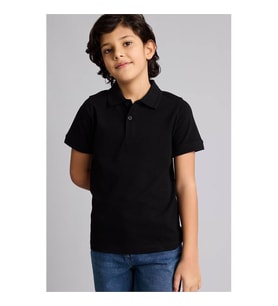 Defacto Regular Fit Siyah Erkek Çocuk Polo Yaka T-shirt K1689A6/BK81