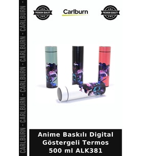 Özel Üretim Anime Baskılı Digital Göstergeli Termos 500 ml ALK381