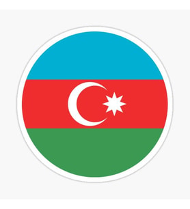 Azerbaycan Azerbaijan 18 Cm Araba Arka Cam Sticker MD11