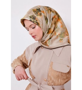 Lesscarves Pamuk İpek Eşarp Batik Desenli LS2202