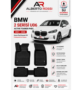 BMW 2 SERİSİ U06 ACTİVE TOURER PHEV 2021 - 2026 Araca Özel Kauçuk 3D Profesyonel Oto Paspası